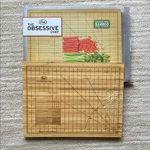 Fred OBSESSIVE CHEF Cutting Board Bamboo Cutting Board 9” x 12”